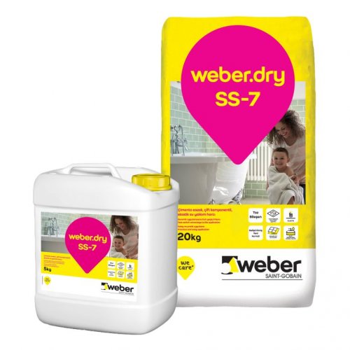 weber.dry SS-7 çimento esaslı çift komponentli yarı elastik su yalıtımı