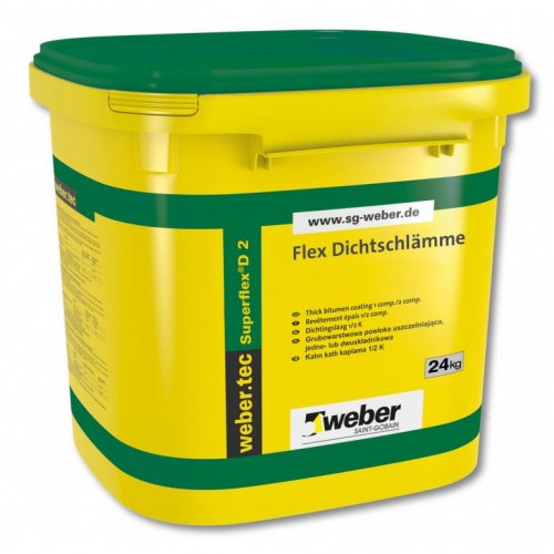 weber.tec Superflex D 2 uv dayanımlı polimer emülsiyon çimento esaslı su yalıtımı